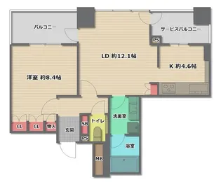 ザ・梅田タワー【37階】の間取り