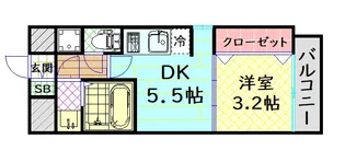 レジュールアッシュウエストレジス【4階】の間取り