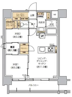 リビオメゾン芝浦【3階】の間取り