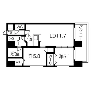 MODENA円山(モデナ円山)【10階】の間取り