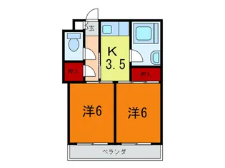 脇浜マンション【3階】の間取り