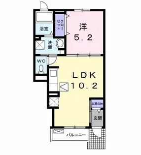 アンソレイユ【1階】の間取り