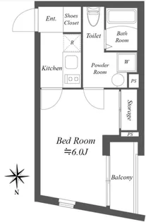 グランデュオ八幡山【1階】の間取り