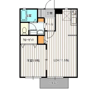 まるよしハイツ【2階】の間取り