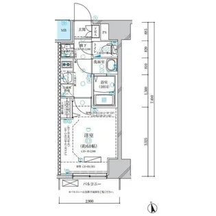 ディアレイシャス名古屋浄心【12階】の間取り