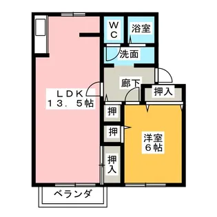 セジュール江島本町【1階】の間取り
