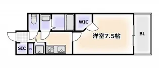 ワールドアイ難波南PORTA【8階】の間取り
