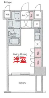 レジディア品川【4階】の間取り