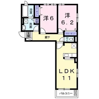カーサグランデ MN【2階】の間取り