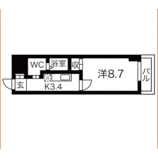 ZERO千代崎【6階】の間取り