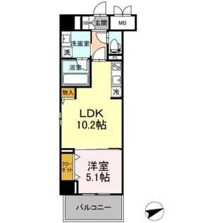 Le Grandeur 阿賀中央【2階】の間取り