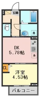 ラポルテ高砂【1階】の間取り