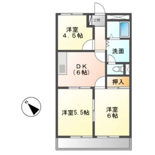 シルキータウンA・B棟【1階】の間取り