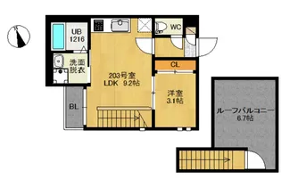 GRANDTIC南仙台【2階】の間取り