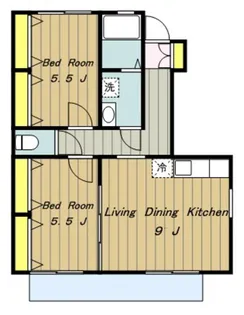 コーポ藤B【1階】の間取り