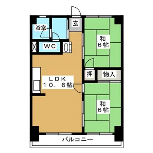 木村コーポ B棟【3階】の間取り