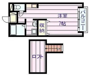 ベルリード柏原【2階】の間取り