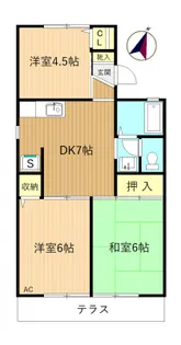 ドミール相模大野A【1階】の間取り