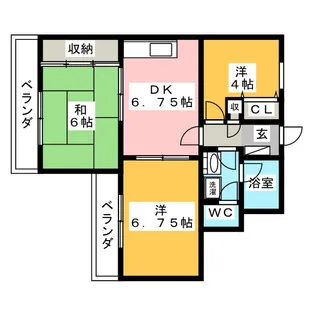 秋本マンション【3階】の間取り