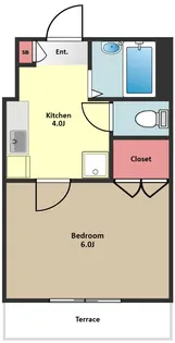 スクエアビレッジ【1階】の間取り