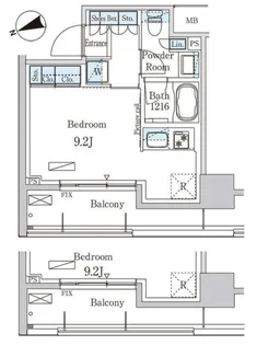 パークアクシス本所吾妻橋【6階】の間取り