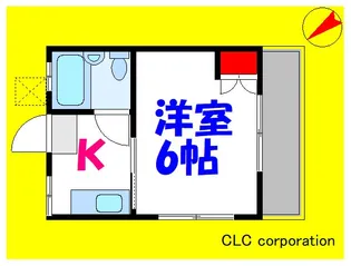 フラット渡辺【2階】の間取り