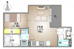 仮称)REGALEST 北方3【3階】の間取り