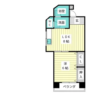 スカイル白川【4階】の間取り