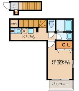 カーサ大和町A【2階】の間取り