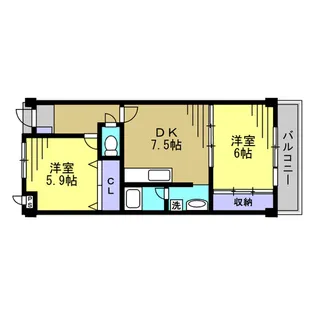 グリーンピア東寝屋川【3階】の間取り