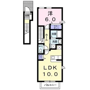 モーニング・サンB【2階】の間取り