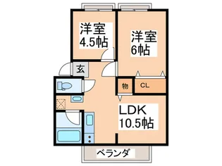 新栄プロパティー島泉II A棟【1階】の間取り