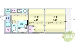 プレステージ天神IV【2階】の間取り