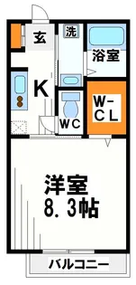 フラッツア烏山【2階】の間取り