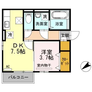 ラ プリミエール エストワール【1階】の間取り