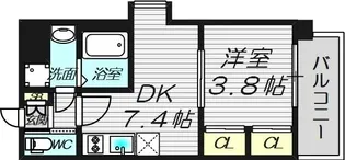 プライマル南森町【5階】の間取り