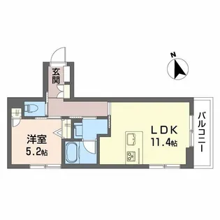 シャーメゾン コア八日町【1階】の間取り