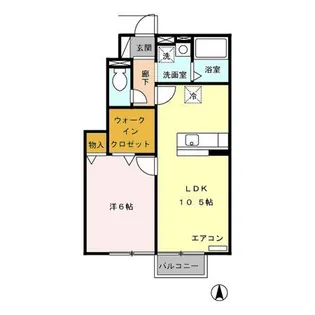 サンセール北斗【1階】の間取り