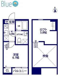 ルナ・レジデンス平塚【2階】の間取り
