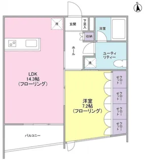 raffino tamagawaーラフィーノタマガワー【6階】の間取り