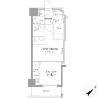 ザ・パークハビオ横浜東神奈川【10階】の間取り