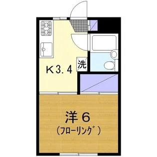 コーポサンクレール【1階】の間取り