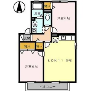 クラウディア B棟【1階】の間取り