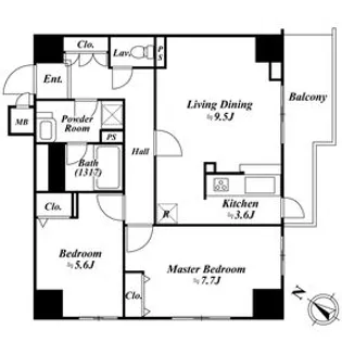 アクロス目黒タワー【18階】の間取り
