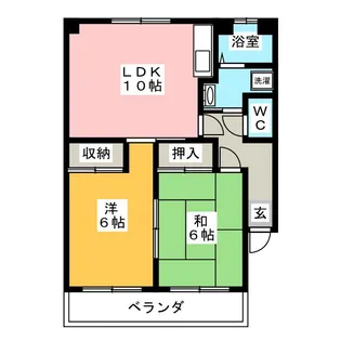 大仁ハイツA【2階】の間取り