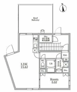 ラヴィエール学芸大学【4階】の間取り