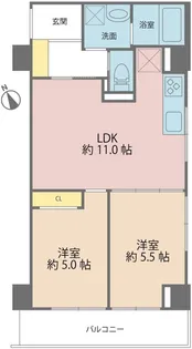 クレール八重洲通り【4階】の間取り