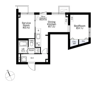 SPHERE MOTOYOYOGI HILL TERRACE【2階】の間取り