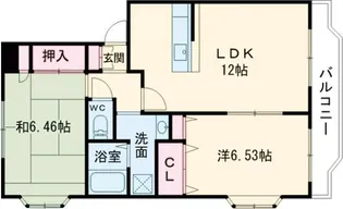 レジュウィールF棟【2階】の間取り