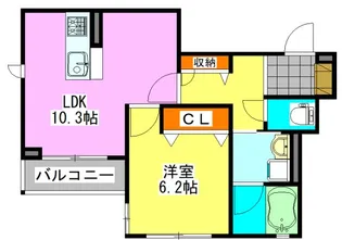 カステール【3階】の間取り